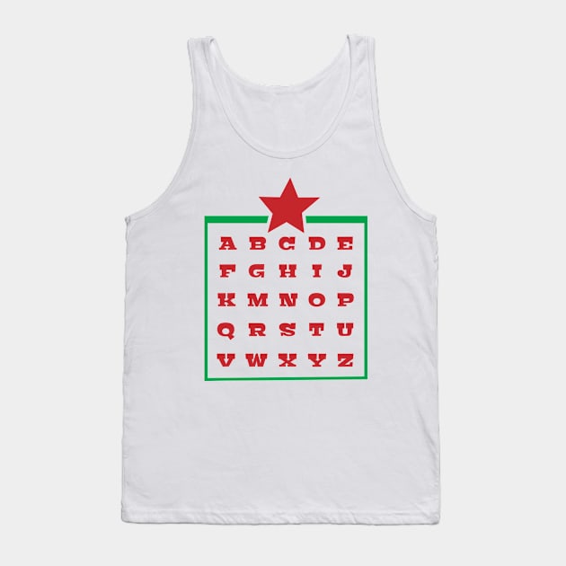 No L Alphabet Holiday Design Tank Top by korykennedyteesign